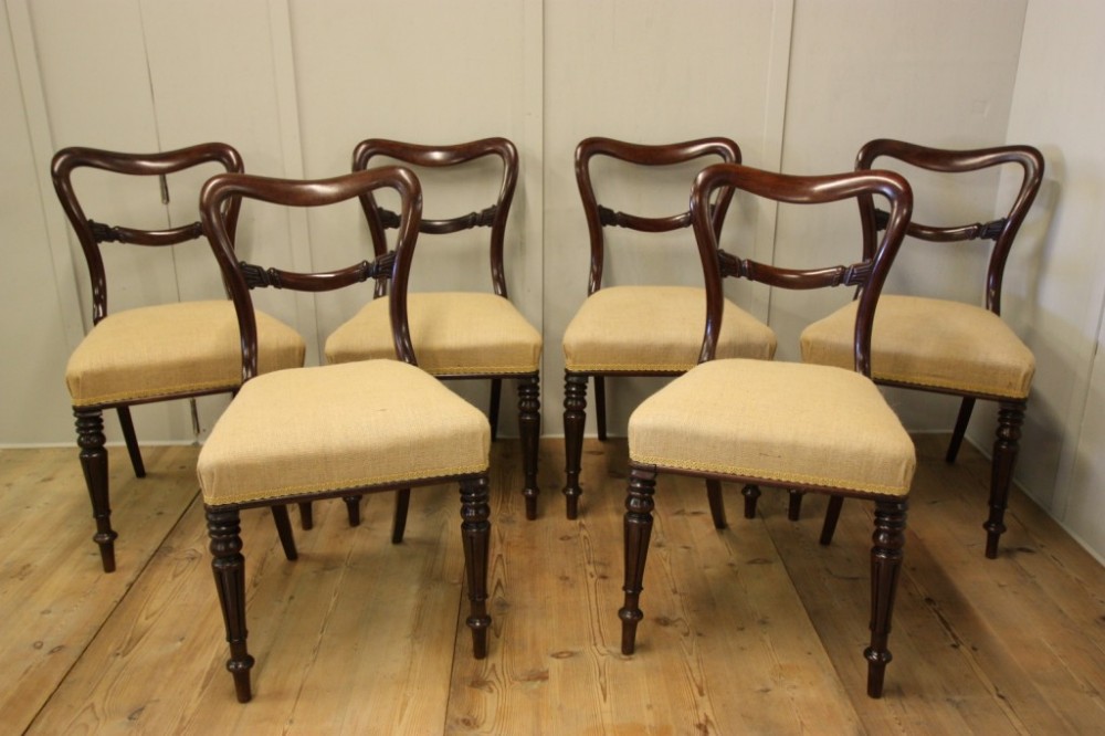 Six English Antique Finest Mahogany Dining Chairs