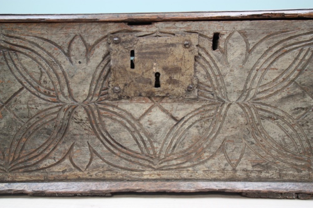 17th Century Antique Oak Box
