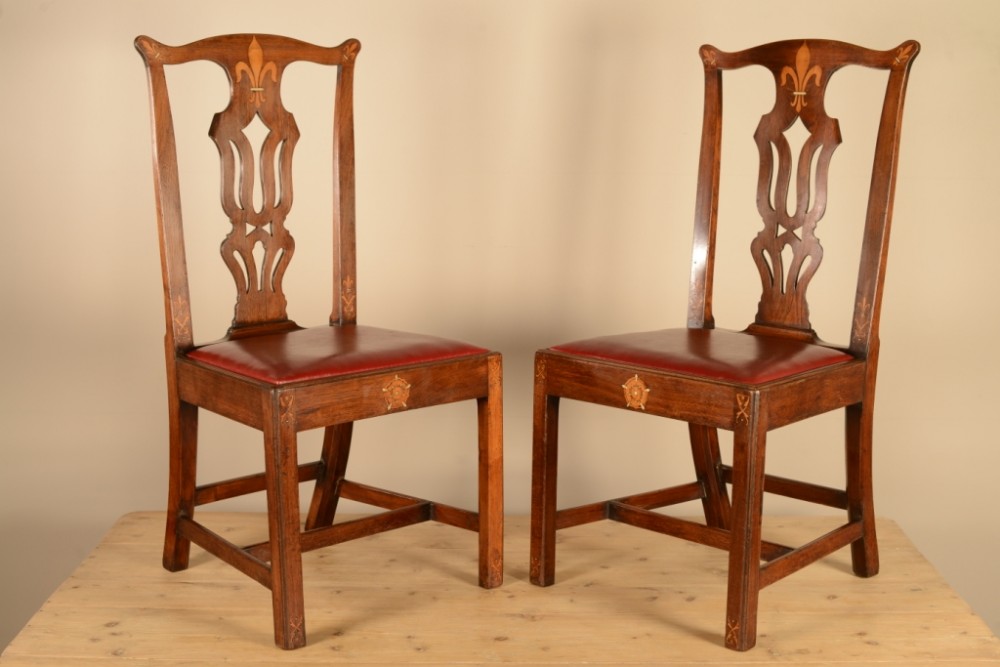 Pair of Georgian Antique Mahogany Side Chairs