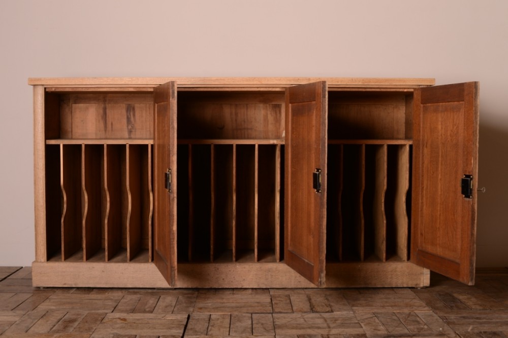 William IV Antique Oak Three Door Cupboard