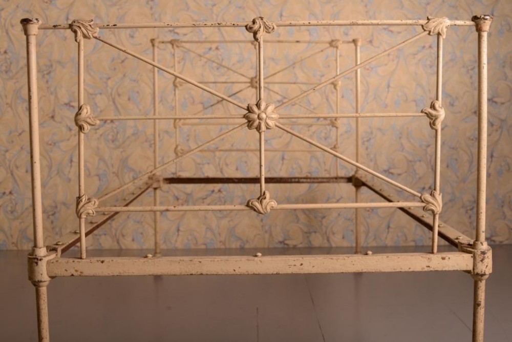 19th Century Antique Iron Single Bed