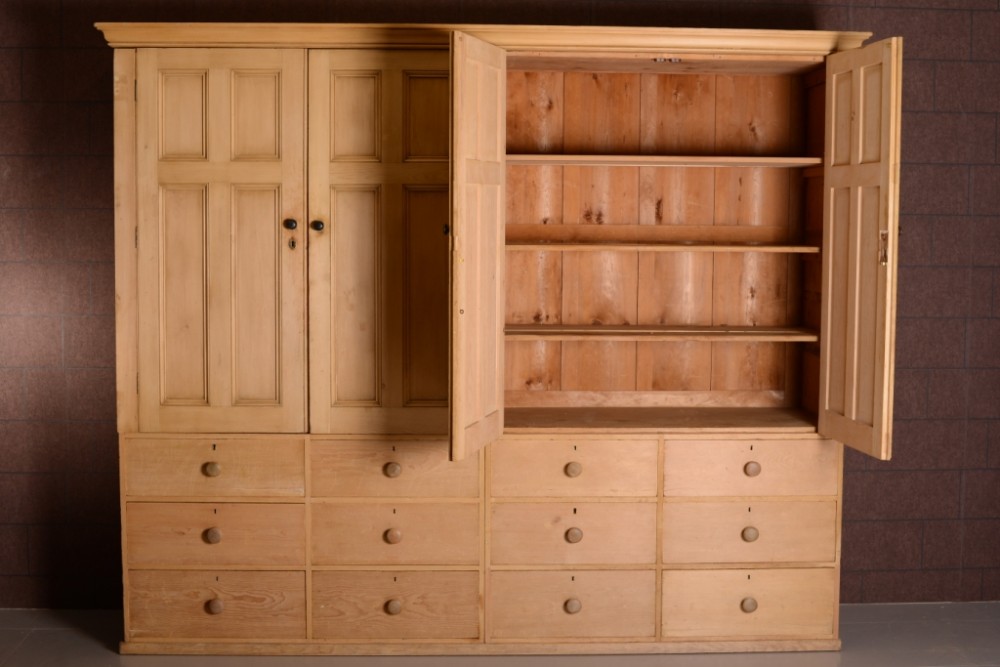 Impressive English Antique Housekeeper's Cupboard