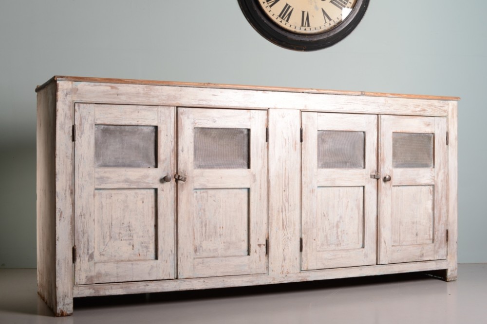 English Antique Dresser Base In Old Paint