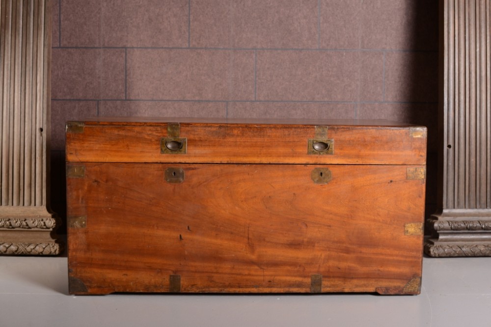 Antique Camphor Wood Campaign Trunk