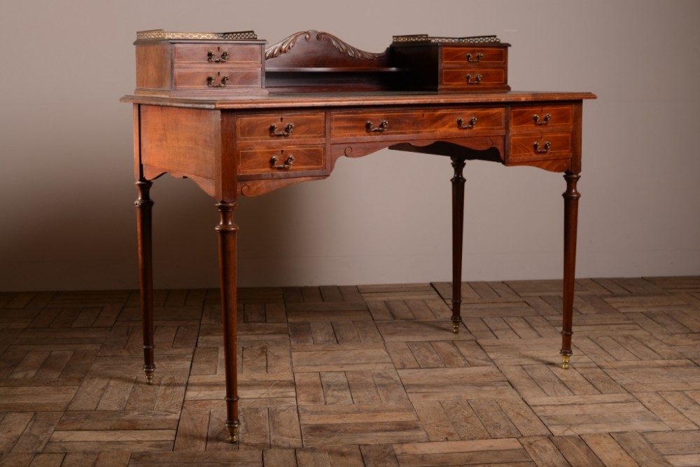 Antique Mahogany Writing Desk by Shapland & Peter