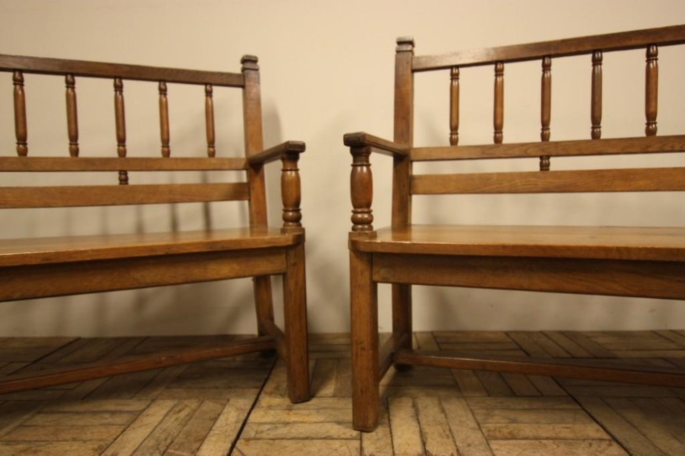 19th Century Antique Oak Benches (2 available).