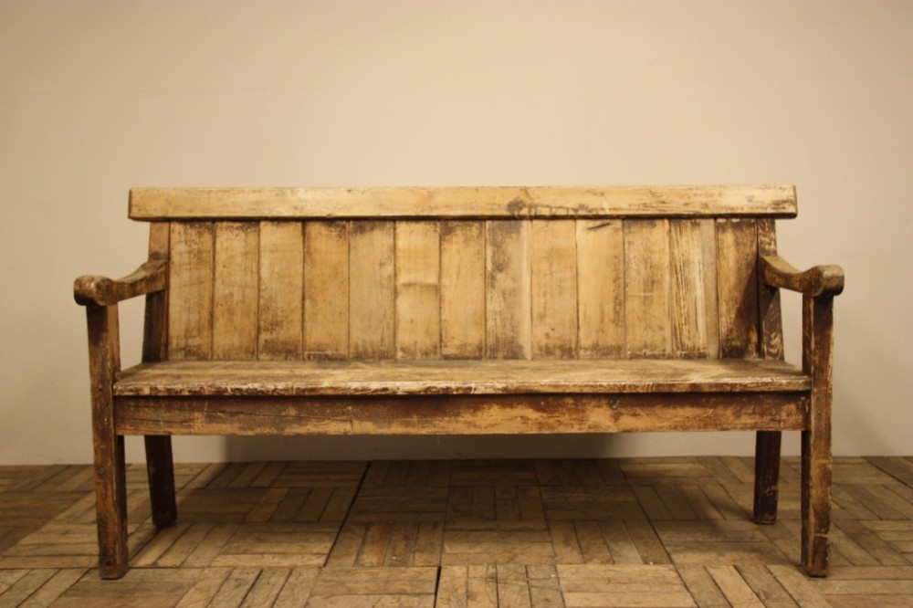 19th Century Antique Pine Bench