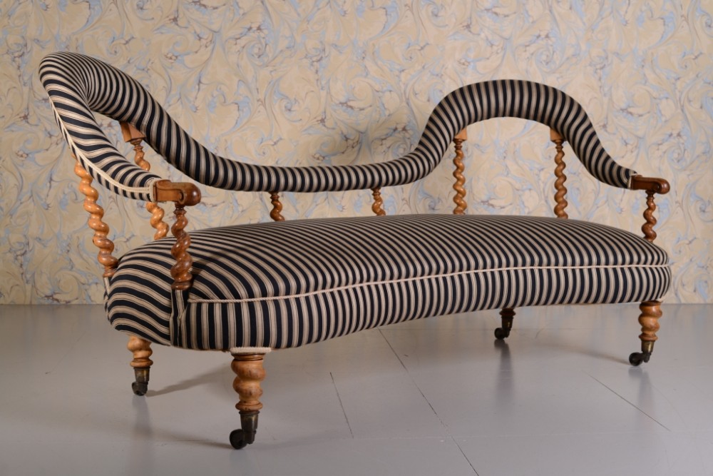 Very Shapely Satin Birch Antique Sofa