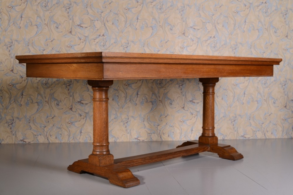 Large 1930's Heals Oak Writing Table