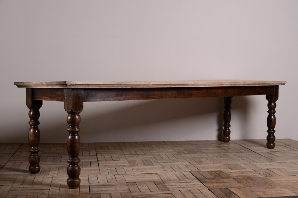 Large 19th Century Antique Kitchen Dining Table