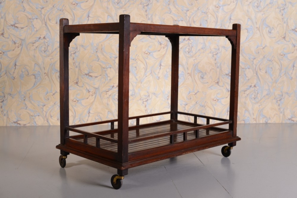 HMS Renown Edwardian Antique Teak Trolley