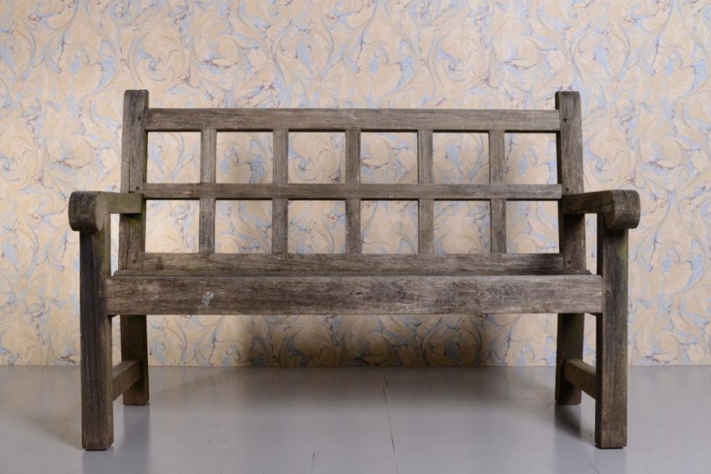 Very Rare Heals 1920's Teak Garden Bench