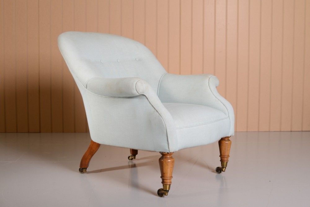 William IV English Antique Upholstered Armchair