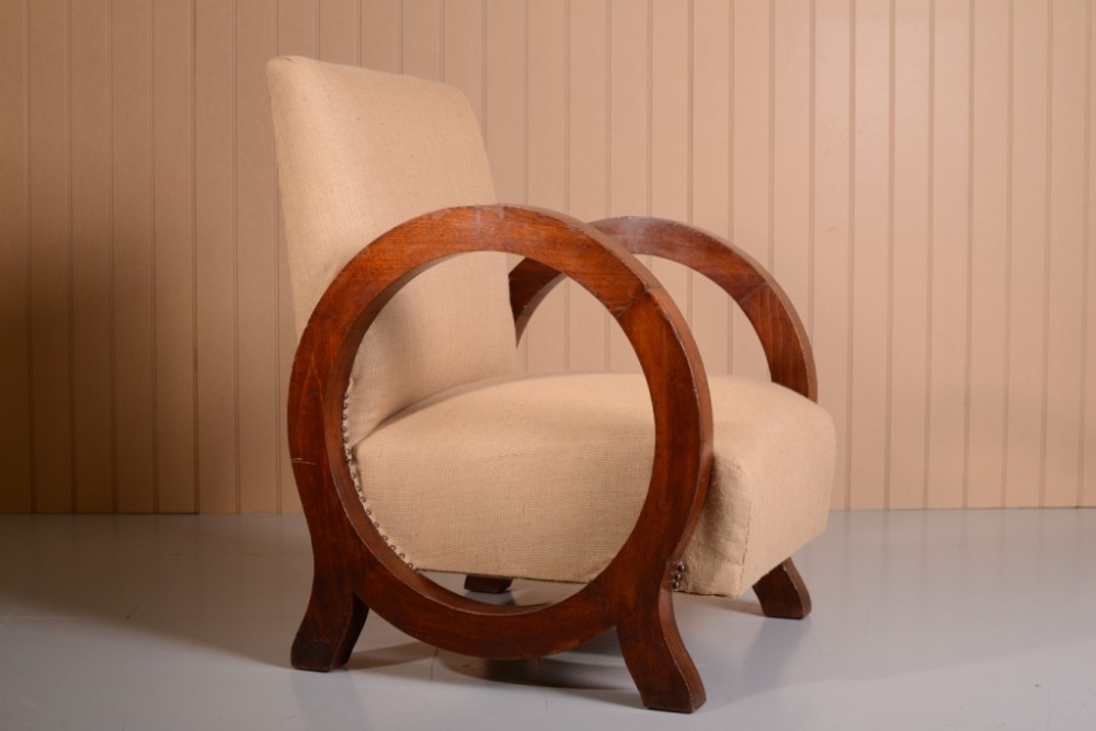 Fabulous Art Deco Antique Upholstered Armchair