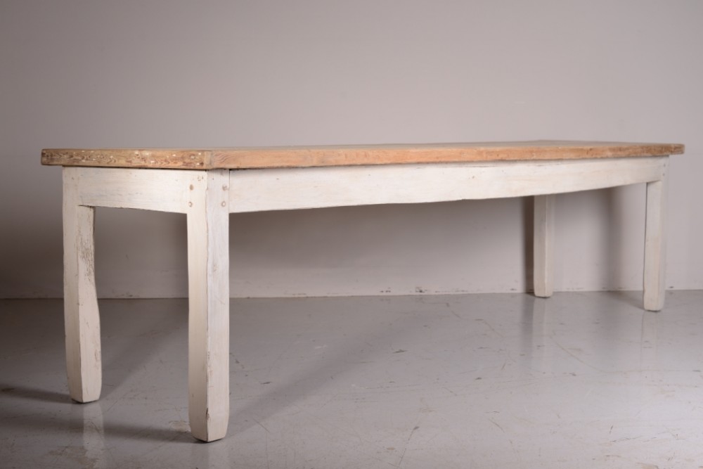 Large 19th Century Antique Pine Dining Table
