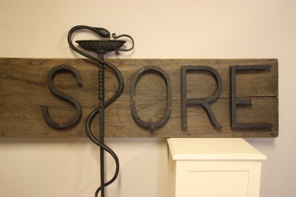 Rare Antique Iron DRUG STORE Sign