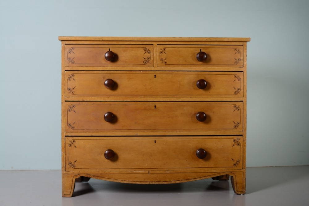 Georgian Antique Painted Pine Chest of Drawers