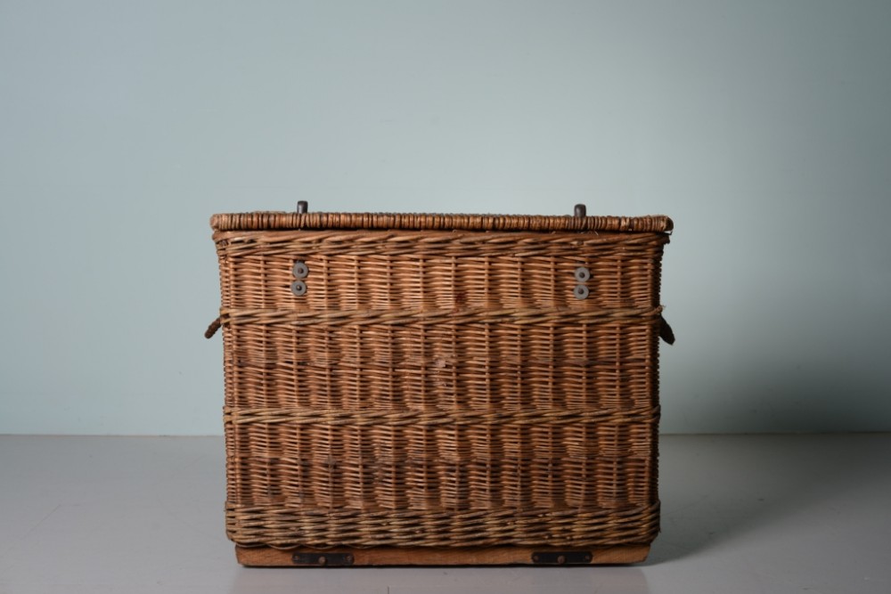 Large Edwardian Antique Wicker Basket. Perfect for Logs.