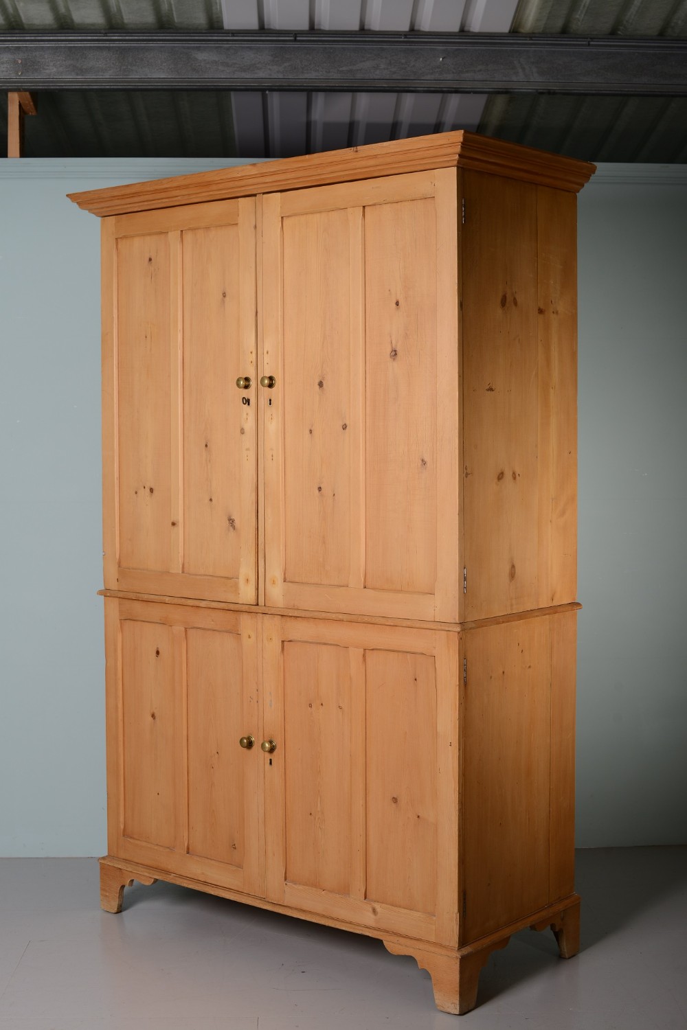 English Georgian Antique Pine Housekeepers Cupboard. 