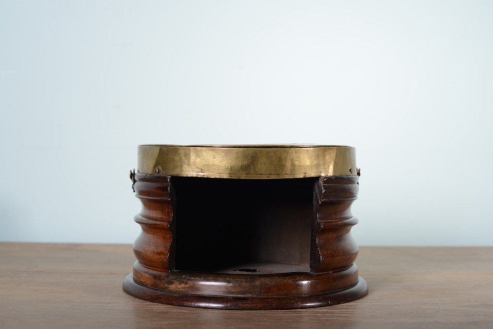 Georgian Antique Mahogany & Brass Foot Warmer