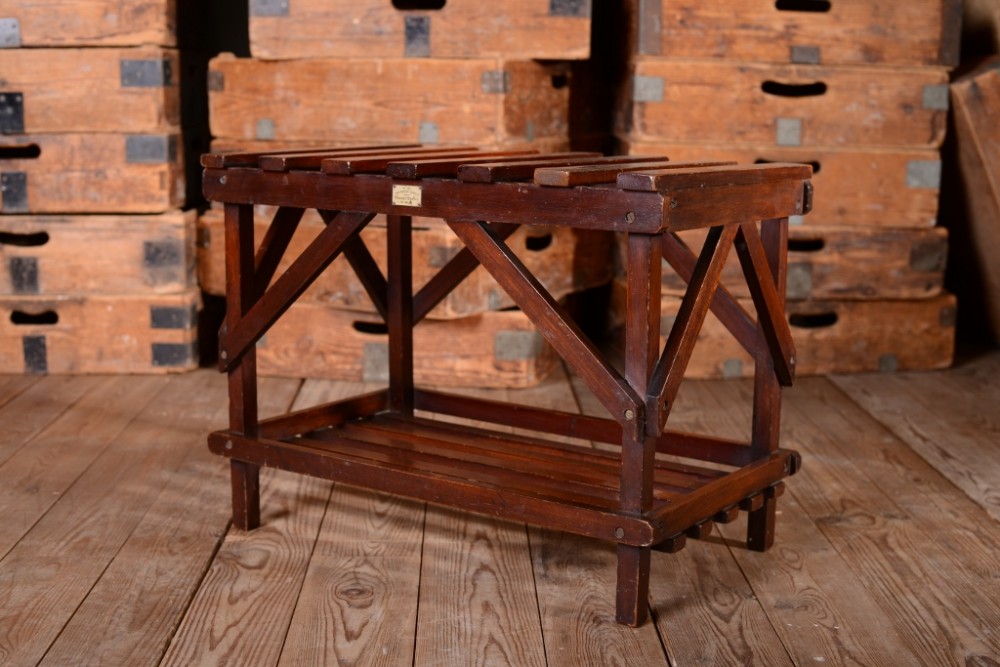 Edwardian Antique Mahogany Luggage Stand.