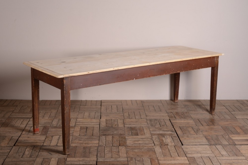 English Antique Country Pine Dining Table