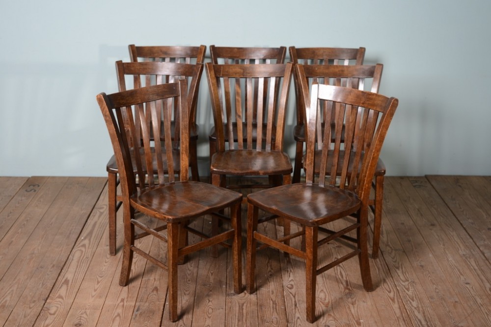 Set of Eight Antique Dining Chairs.