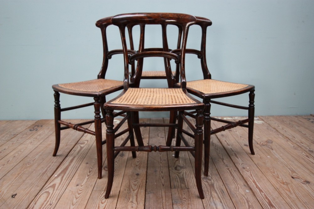 Set of Four William IV Antique Bedroom Chairs.