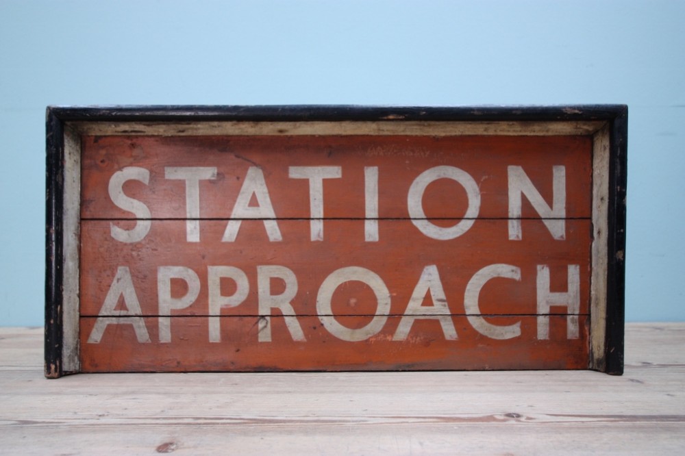 19th Century Antique Railway Sign.