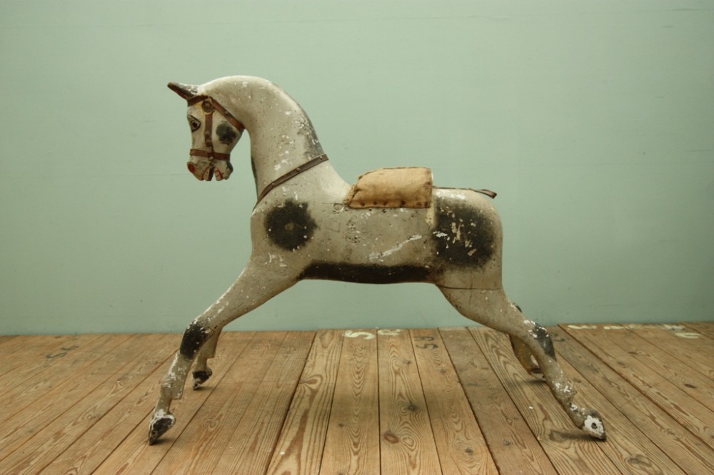 Large 19th Century Antique Rocking Horse.