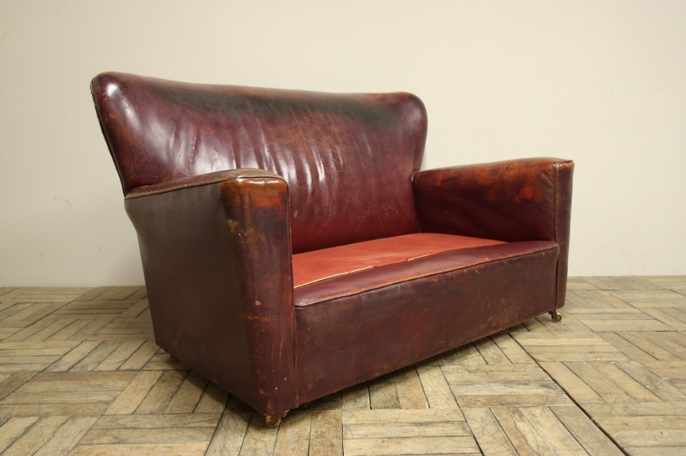 Fabulous 1930's Leather Sofa.