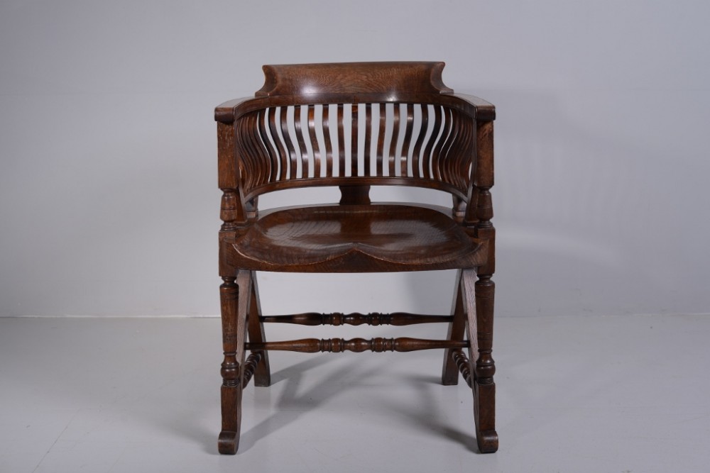 Quality 19th Century Antique Oak Desk Chair