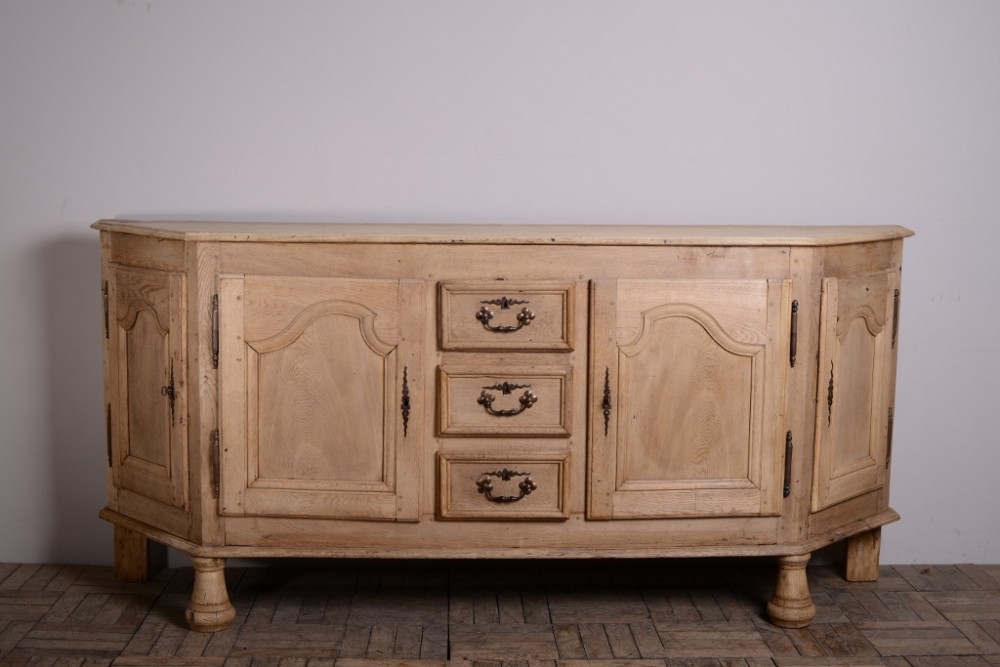 Rare 18th Century French Antique Bleached Oak Enfilade.