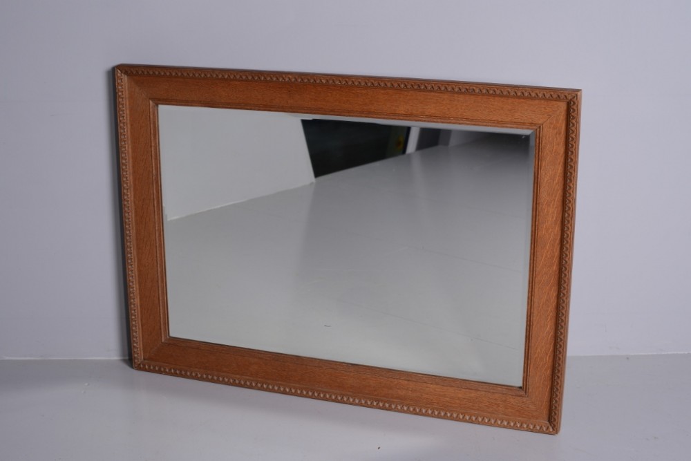 Quality English 19th Century Antique Oak Mirror.