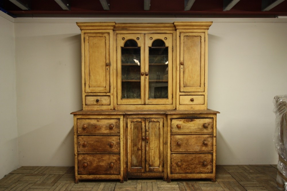 Fabulous Original Cream Painted Pine Dresser