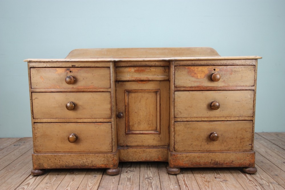 Cumbrian Antique Pine Break Fronted Dresser.