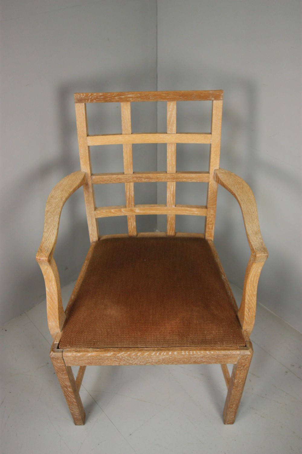 1920's Solid Oak Heals Desk Armchair.