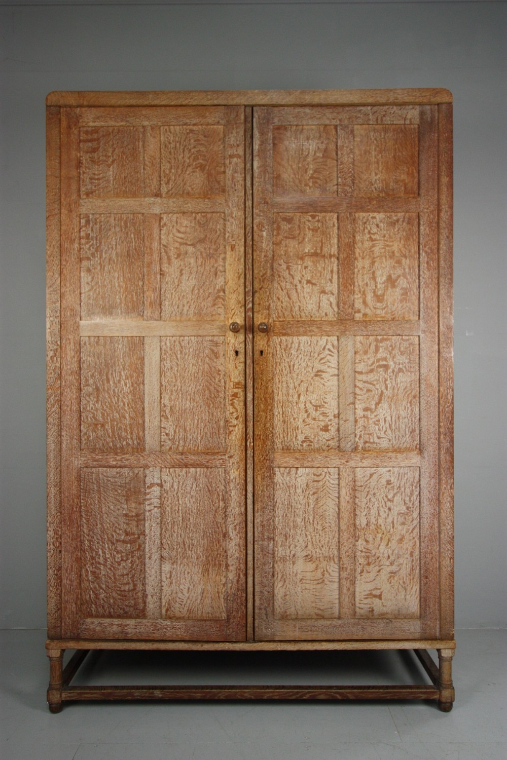 Superb Heals 1920's Oak Double Wardrobe.