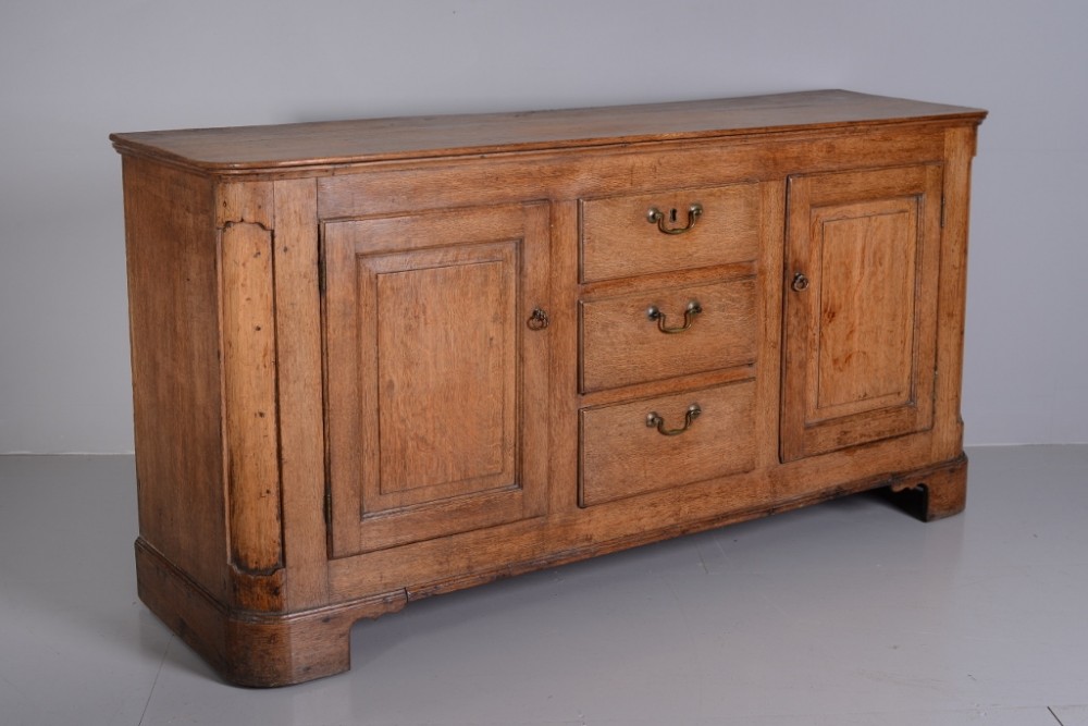Georgian Antique Oak Dresser Base.