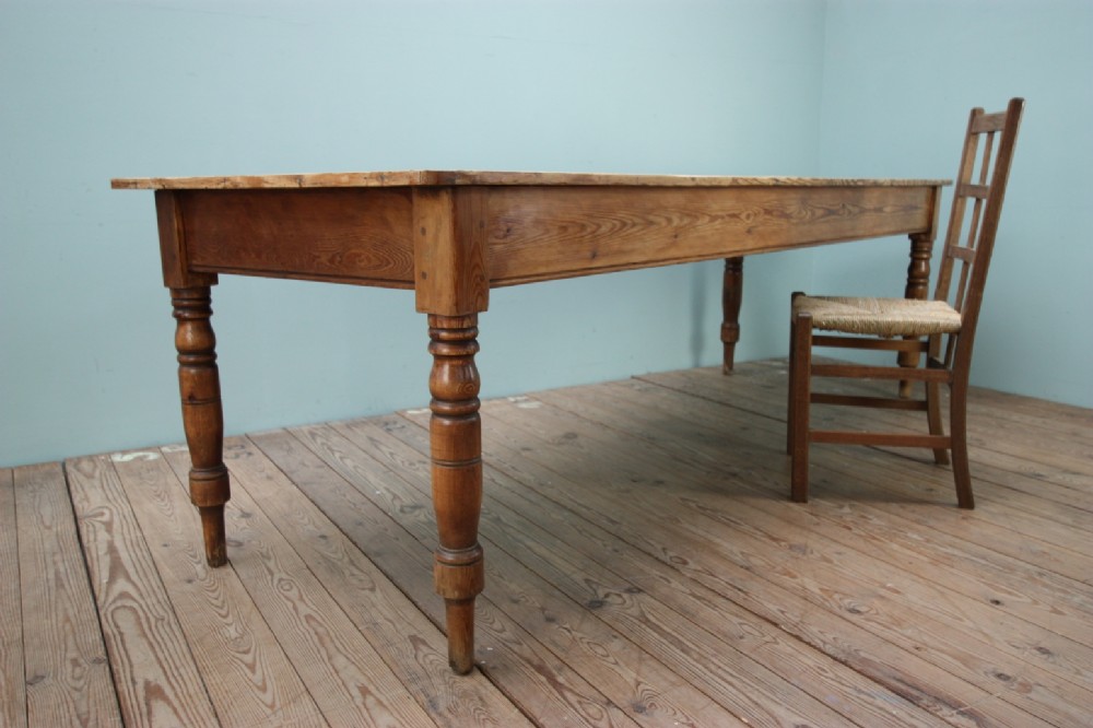 Large English Antique Pine Dining Table