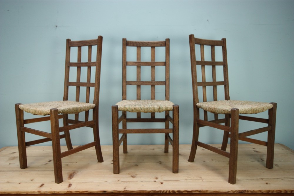 Heals Antique Oak Dining Chair. 3 Available.