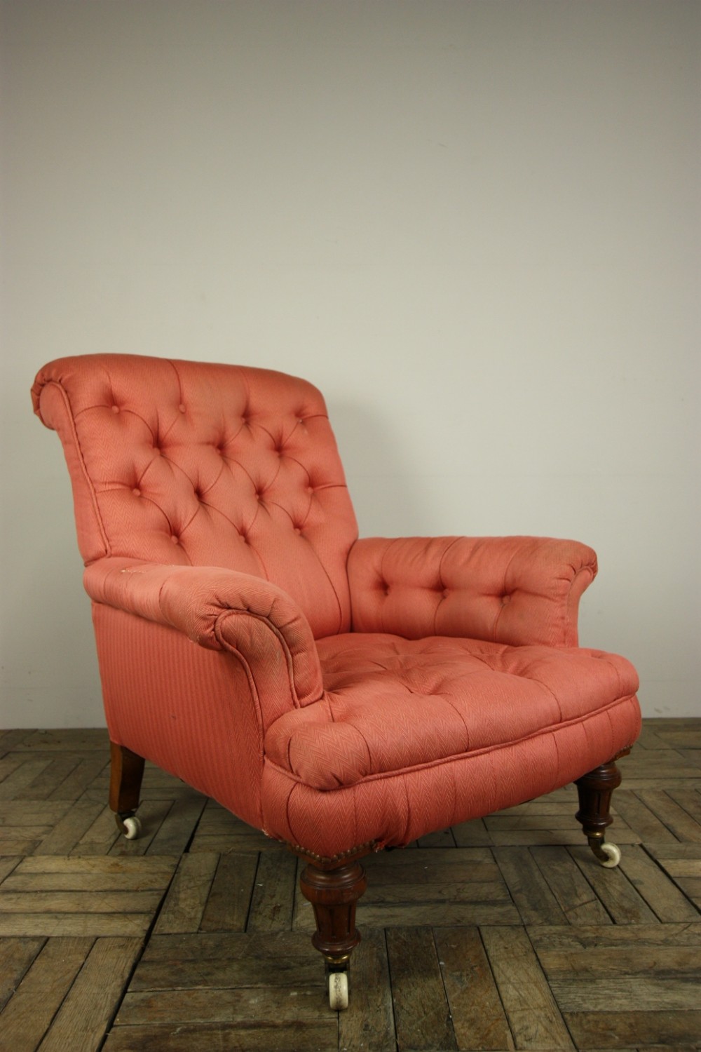 19th Century Antique Upholstered Armchair.