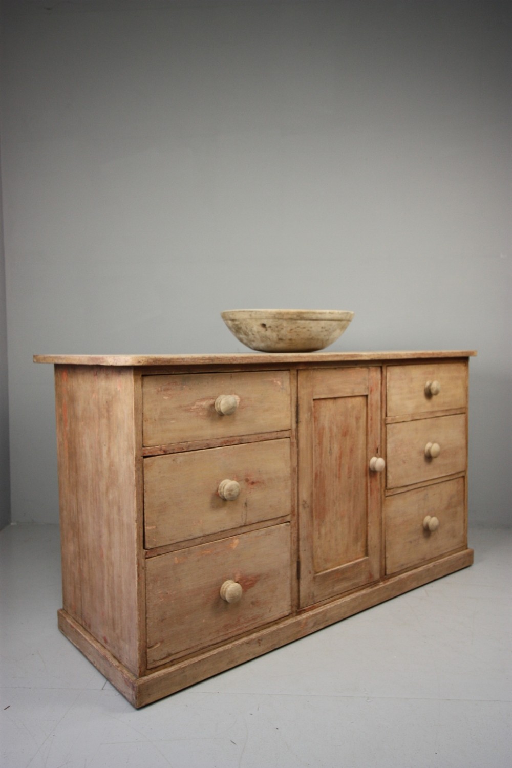 English Antique Original Painted Pine Dresser.