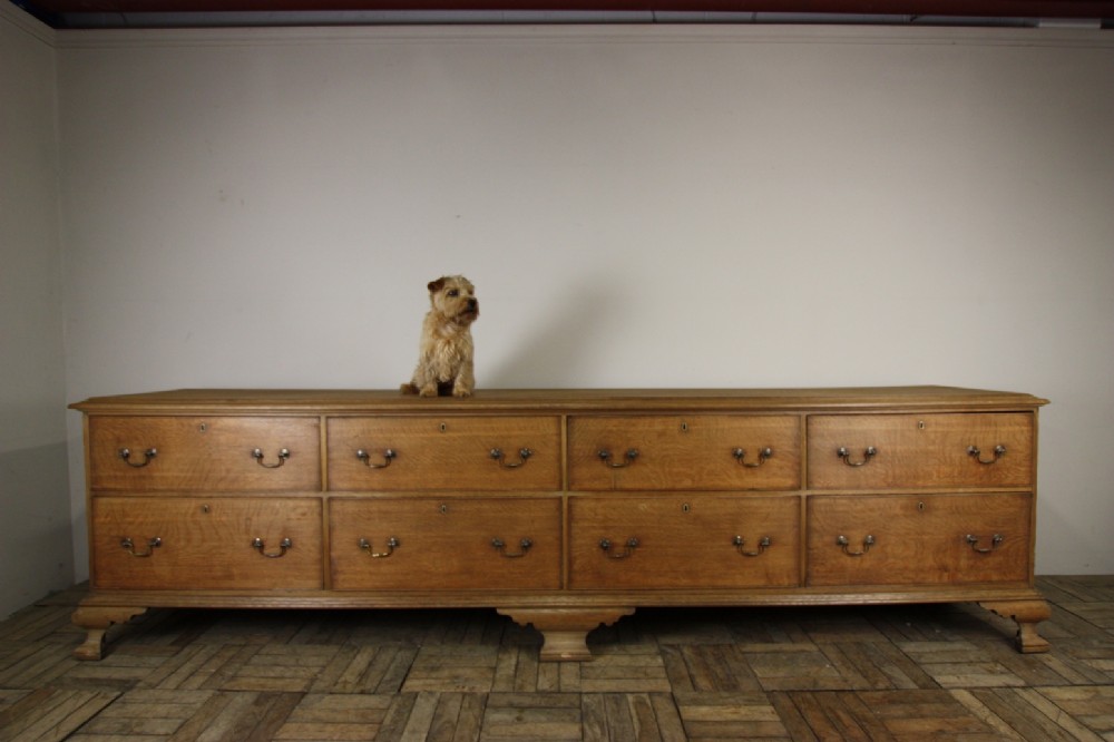 Amazing Georgian Oak Long Housekeepers Chest.