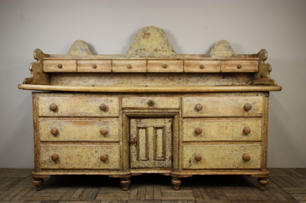 Huge & Wonderful Original Antique Painted Dresser Base