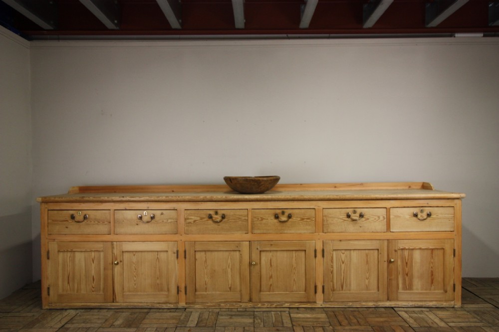 Huge Antique Country House Kitchen Dresser in Pine
