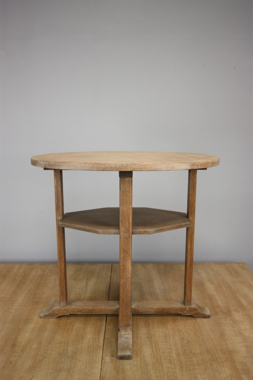 1930's Oval Oak Side Table by Heals of London