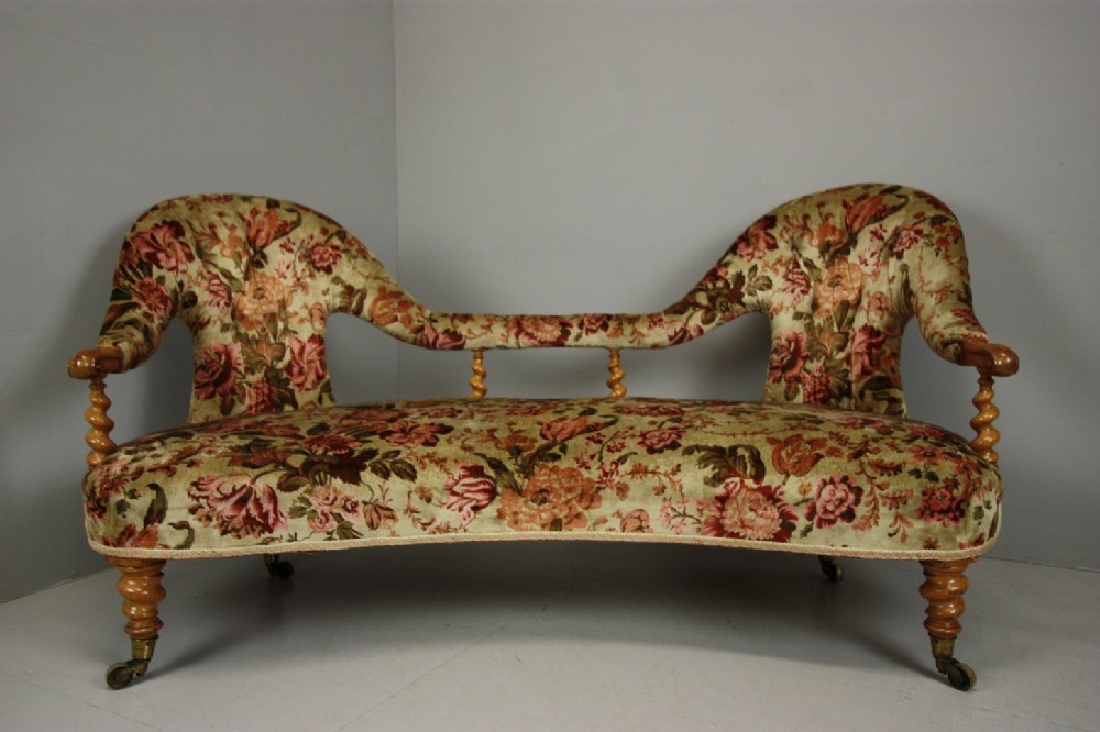 Quality Antique Satinwood Curly Sofa