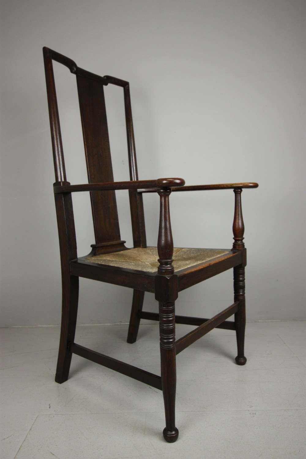 Norman Foster Large Antique Oak Carver Chair.