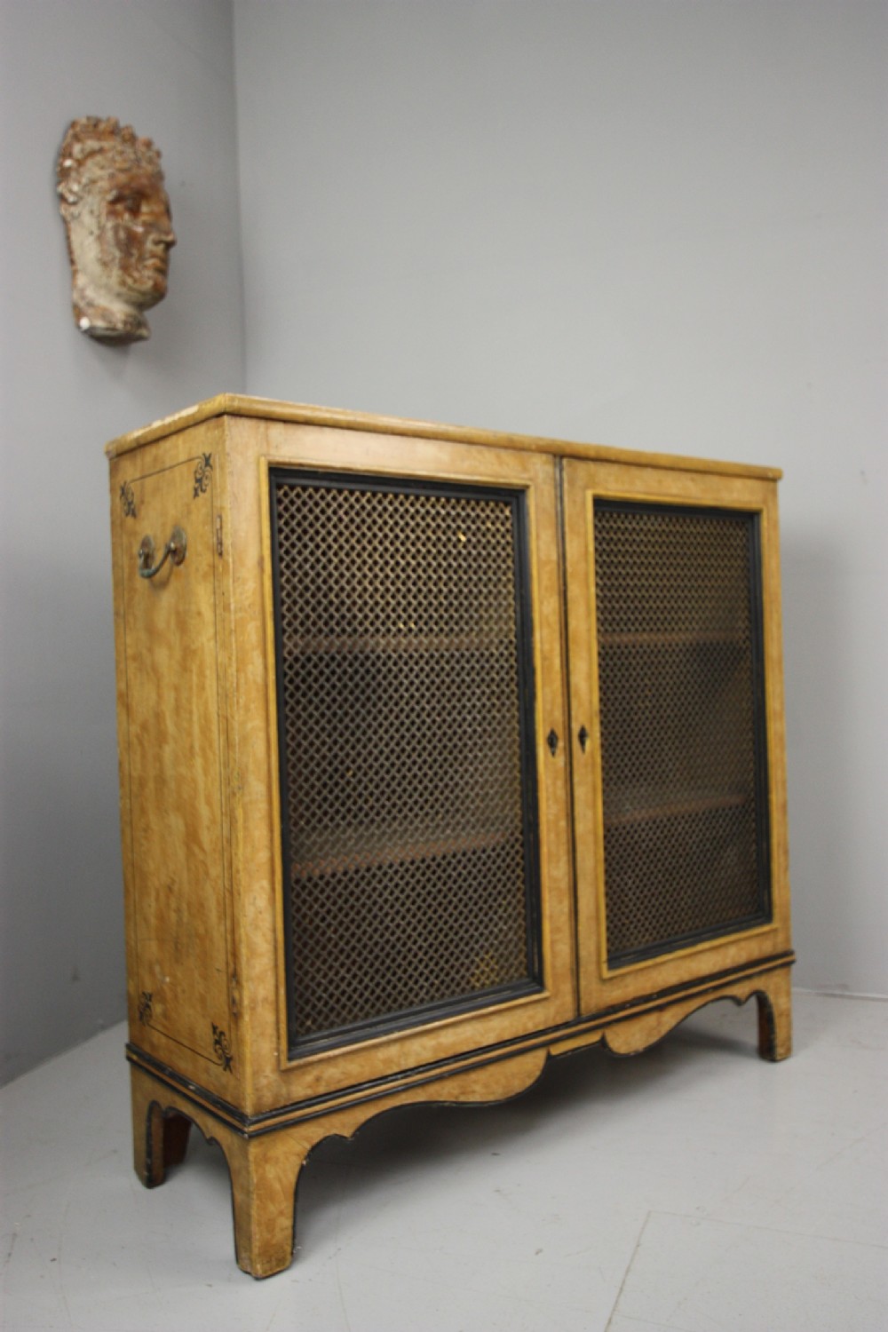 A Beautiful Regency Antique Cabinet in Original Paint.